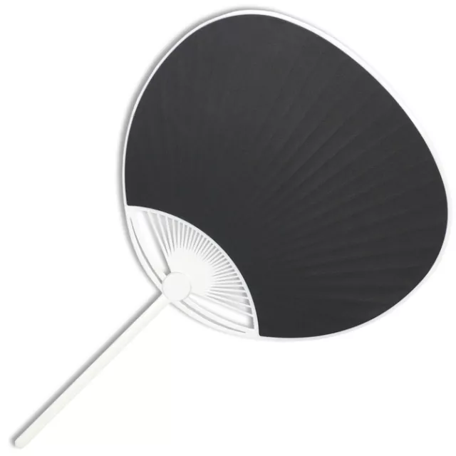 Japanese UCHIWA Fan Yukata Kimono Hand Held Plain Black Dance Fan Made in Japan