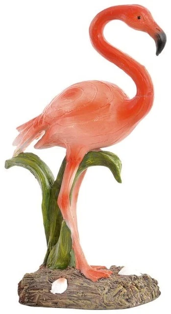 Figurine statuette statue Flamant rose déco - oiseau exotique - 22 cm