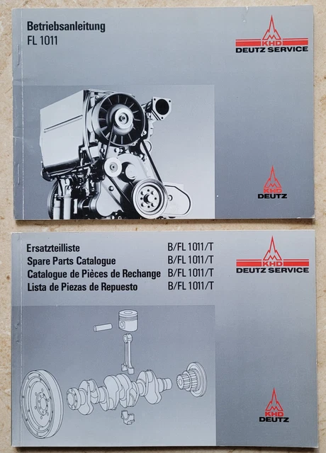 1 St. Ersatzteilliste und Betriebsanleitung DEUTZ B/FL 1011/T