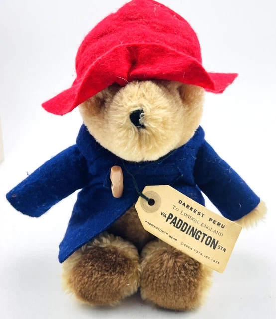 Paddington bear stuffed animal vintage discount