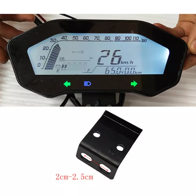 60V-72V Electric Bicycle Scooter Refit LCD Odometer Speedometer With Bracket US