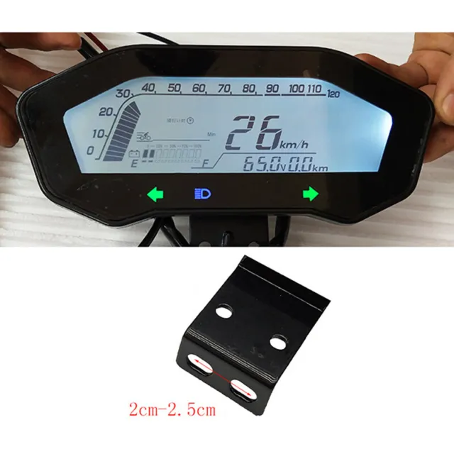 US 60V-72V Electric Bicycle Scooter Refit LCD Odometer Speedometer With Bracket