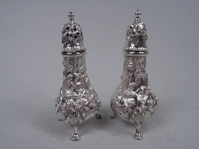 Kirk Salt & Pepper Saliera e Pepiera Baltimore a Sbalzo Americana Argento