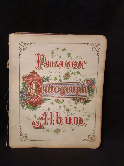 Antique Autograph Album Hand Written Poems Calligraphy 1800s Plymouth PA