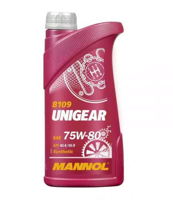 1L MANNOL Synthetic Manual Transmission Fluid Oil 75w-80 GL-4/GL-5 B712330