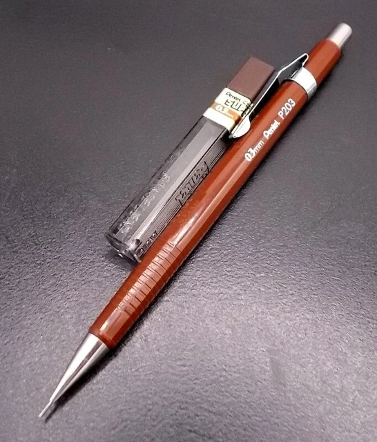 VINTAGE PENTEL JAPAN P203 Mechanical Drafting Pencil .03 with Pentel HB
