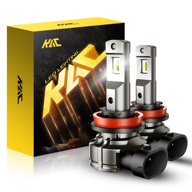 2PCS H11 LED Headlight Super Bright Bulb Kit HIGH/LOW Beam 6000K White Fog Light
