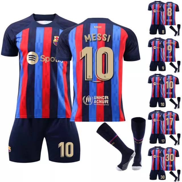 Kids Training Kits Boys Sports Socks+Shorts+Shirt Set Suit Outfit Tracksuit Gift