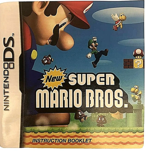 NEW SUPER MARIO Bros DS Instruction Booklet Manual Nintendo DS Book