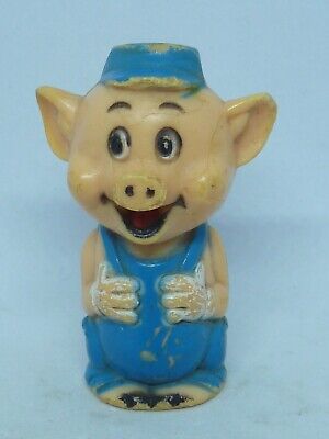 Figurine Ancienne Pvc Plastique Disney * Un Des 3 Petits Cochons