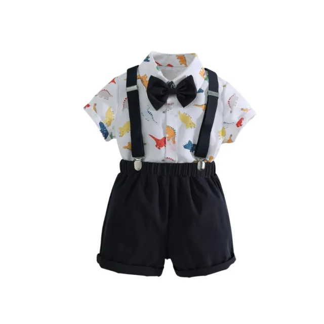 Conjunto de Niños Ropa Para Niño 1 a 8 Años Trajes Pantalones Cortos Camisa Bebe