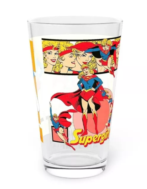 Supergirl Pint Glass, 16oz - DC Comics Style Guide - Superman's Cousin - Kara