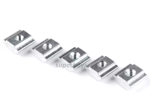 5pcs M3 Sliding T-Nut V-Slot Block 20 Series EU20 European Standard Steel Block