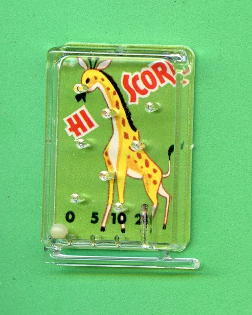 CRACKER JACK PRIZE 1970s plastic PINBALL PIN BALL Game HI SCORE