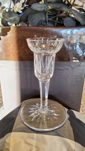 Waterford Crystal Candlestick Holder Lismore Pattern 5 5/8" ~EXCELLENT~