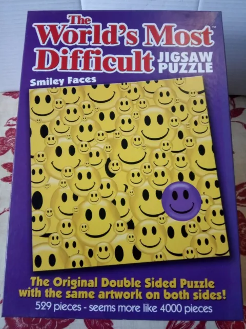 Worlds Most Difficult Jigsaw Smiley Face 2 Sided Acid Happy Emoji ImpossiPuzzle