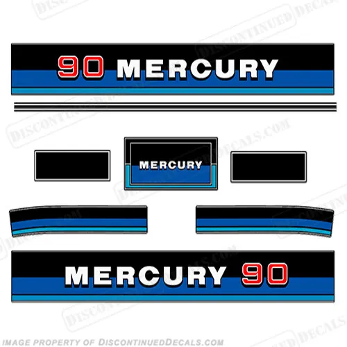 Fits Mercury 1983 90hp Outboard Decals