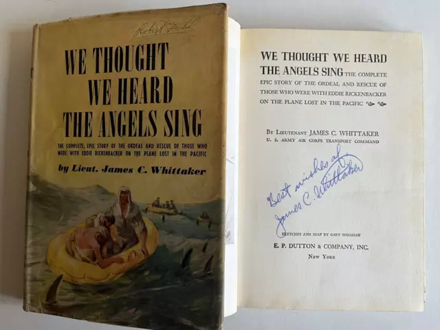 Very Rare “We Thought We Heard The Angels Sing” Signed Author WW2 USA Air Corps