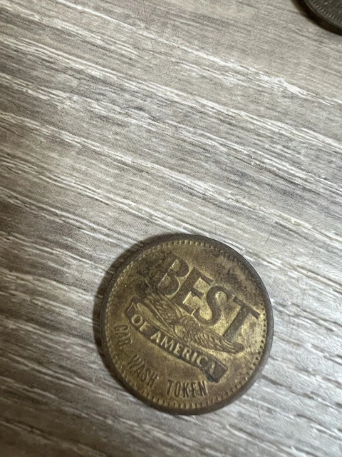 Vintage best of America car wash token coin bin 47