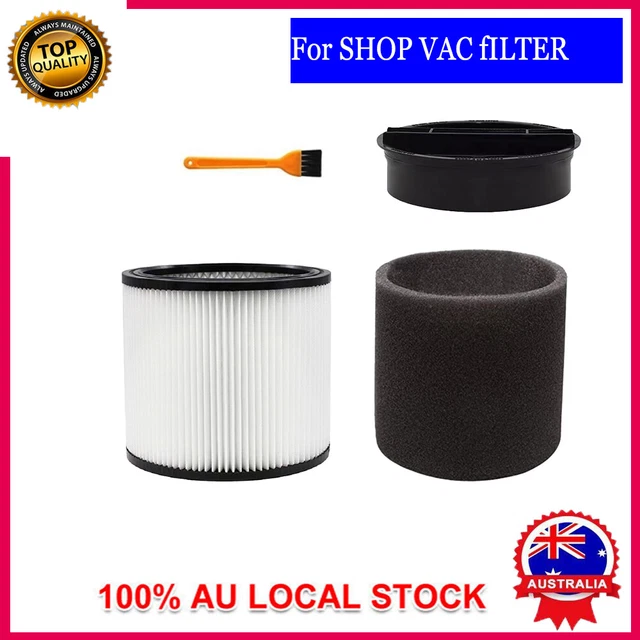 EZ SPARES Replacement Cartridge Filter For Shop-Vac 90304 – Wet/Dry Vacuum Filter, Fits 5-Gallon & Larger Models, Easy Install, Replace Every 6 Months