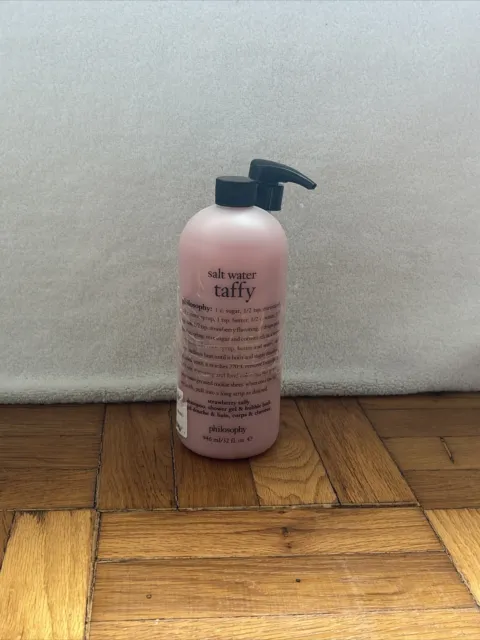 Philosophy Shampoo Shower Gel Bubble Bath SALT WATERTAFFY 32 oz W/pump Sealed