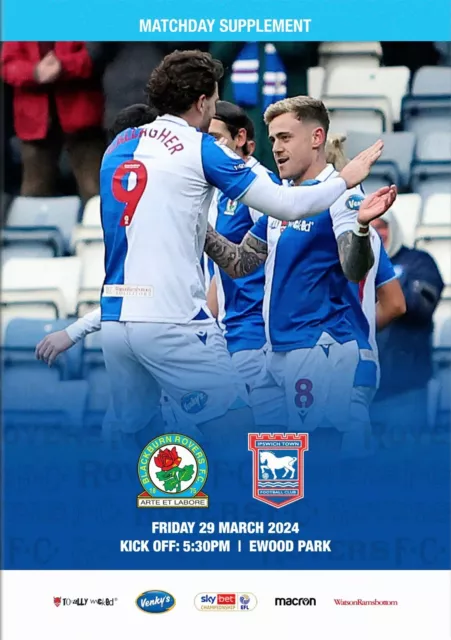 BLACKBURN ROVERS v IPSWICH TOWN  29 March 2024 OFFICIAL 44 pages