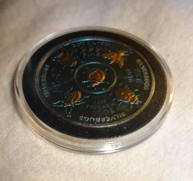 Silverbugs FB Facebook Group V4 Colorized Toned 1oz Silver Round Coin