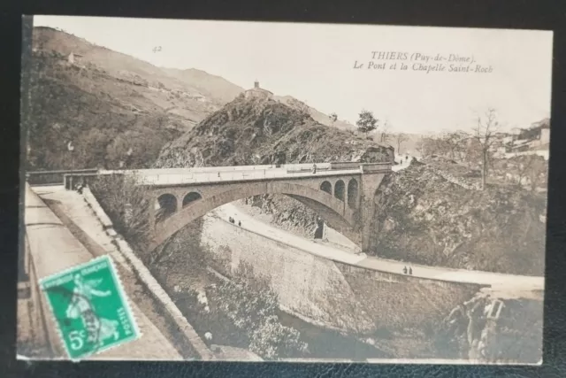 Cpa Carte Postale Auvergne Thiers Le Pont Et La Chapelle Saint-Roch