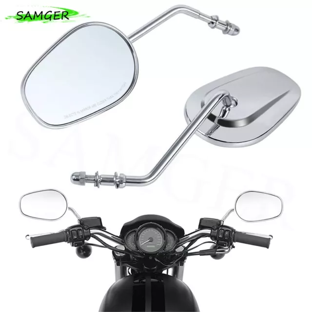 Motorrad Spiegel Rückspiegel für Harley Davidson Dyna FXDB Wide Super Glide 8mm