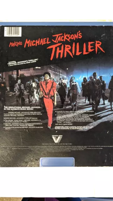 Vintage Making Michael Jackson's Thriller CED Video Disc RCA SelectaVision Music