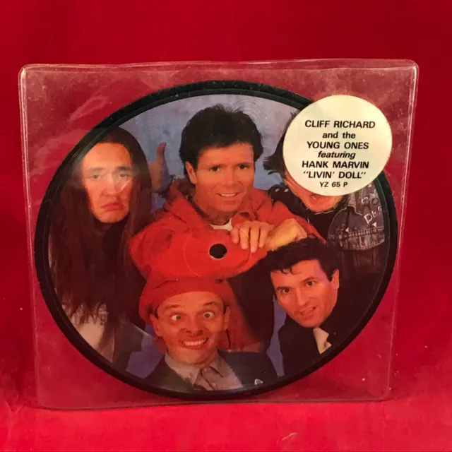 CLIFF RICHARD & THE YOUNG ONES Living Doll 1986 UK 7" Vinyl PICTURE DISC Single