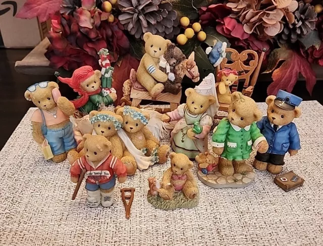 Enesco Cherished Teddies Lot Of 10 Misfits  Please Read