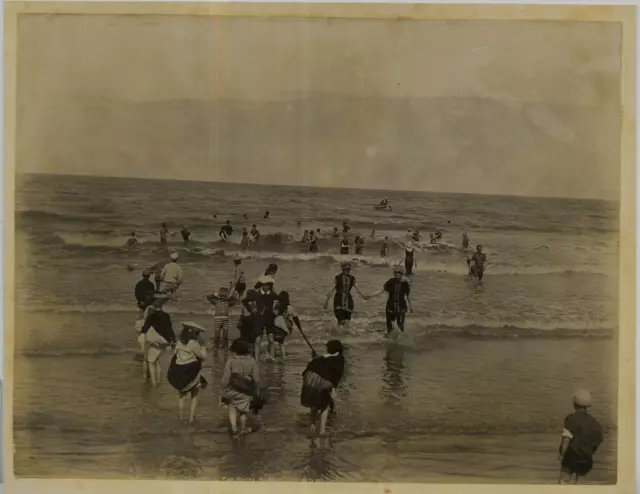 ND. Phot. Belgique, Blankenberghe, Les Bains de Mer  Vintage albumen print, Belg