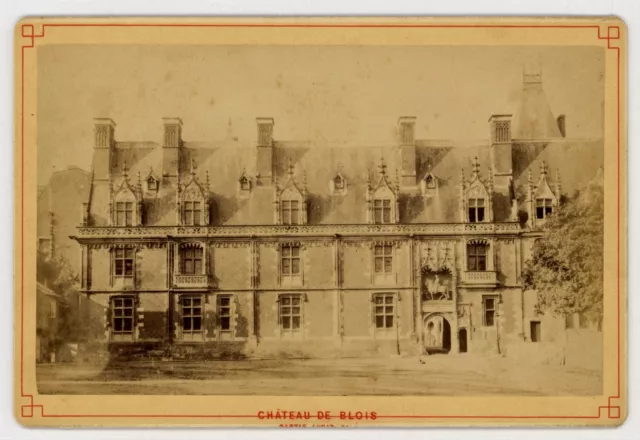 Cabinet Card - CHÂTEAU DE BLOIS (Louis XII) Antique Found Photo 1880s France