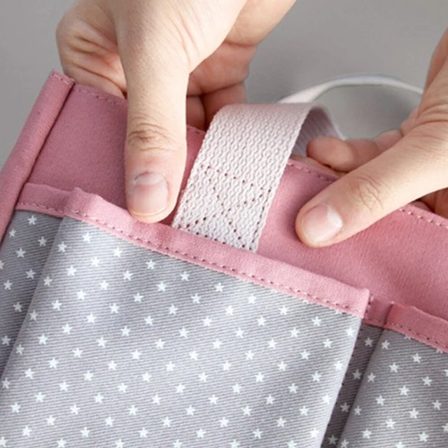 Baby Diaper Caddy Holder Bag Maternity Nursery Organizer Storage (Pink) 11