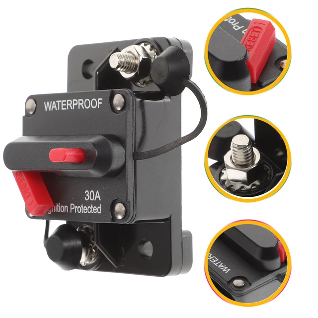 RESET CIRCUIT BREAKER 12 V36V Trolling Motor Plug 30 Amp Circuit