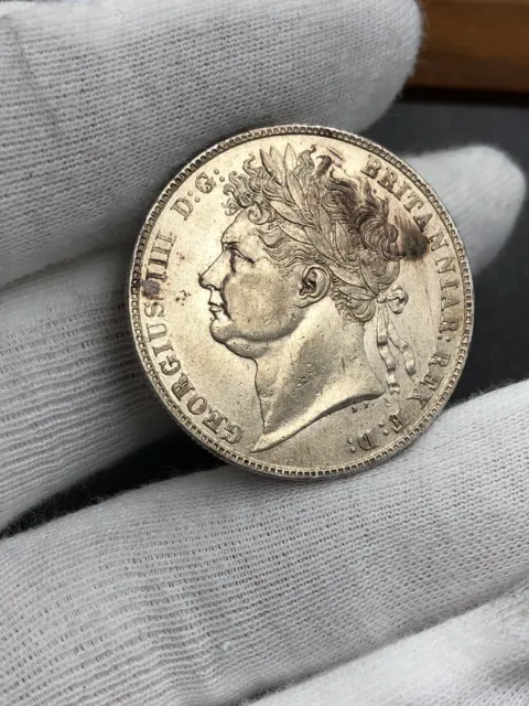 1820 - George IV Half Crown Coin - Nice Condition NEF - EF