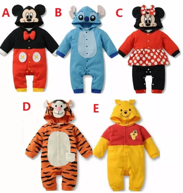 New Baby Boys Girls Animal Costume Romper One Piece Outfit Clothes Size 00,0,1