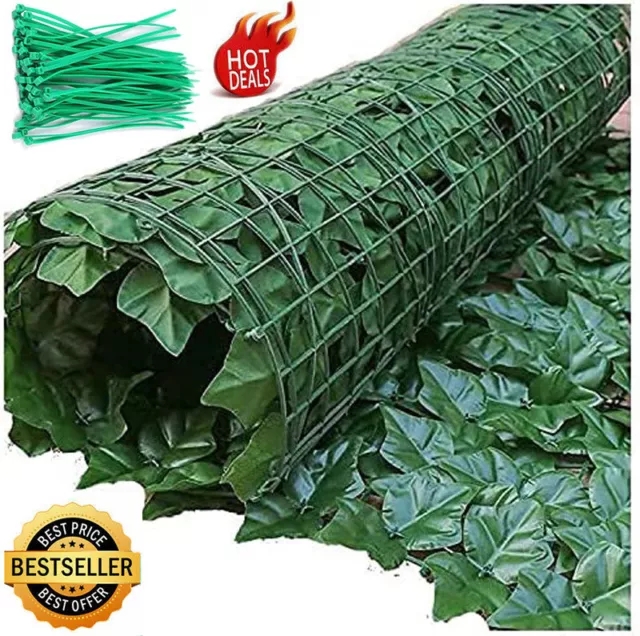 3M-15M Artificial Hedge Ivy Leaf Garden Fence Roll Privacy Screen Balcony Cover