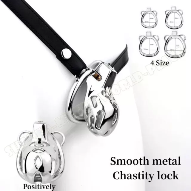 LATEST MALE STAINLESS Steel Cobra Chastity Cage Device Mamba Lock Ring ...
