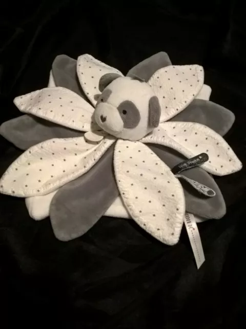 DOUDOU ET COMPAGNIE panda plat Attrape rêve petale blanc gris étoile dc3548