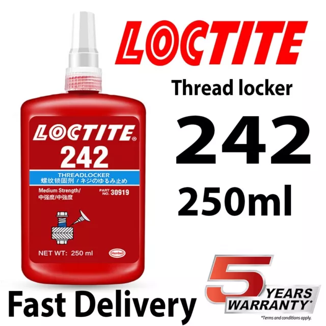 LOCTITE® 242 10 ml 50ml 250 Threadlock Medium Strength Metal Bolt Screw Retainer