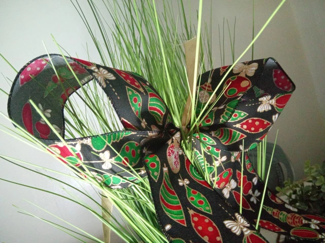 10 Meter Art Deco Weihnachten viktorianisches Zuhause Krattieren Dekoration Ideen Band grün