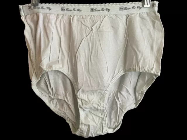 VINTAGE 90'S HANES Her Way Cotton Brief Panties Size 8 Pastel
