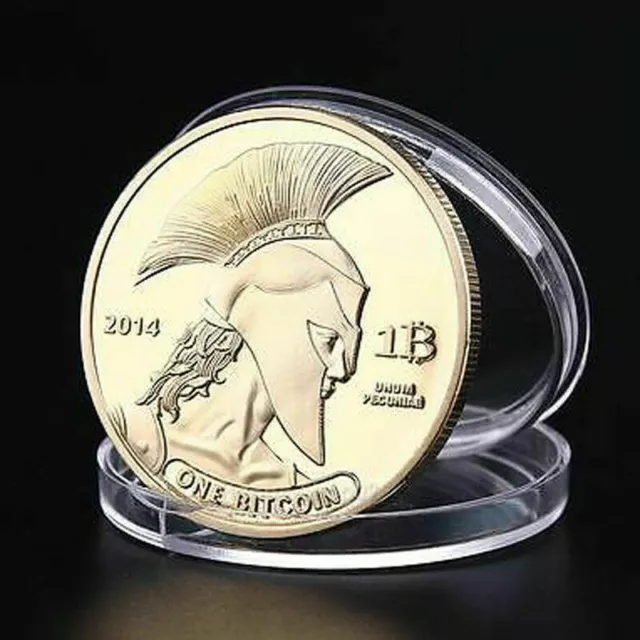 Collection Physical Gold Plated Titan Commemorative Coin BTC Bitcoin Collectible 3