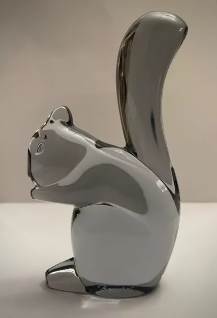Stunning SQUIRREL Art, BACCARAT  Animals Of The Park Glass Figurine 4.5"