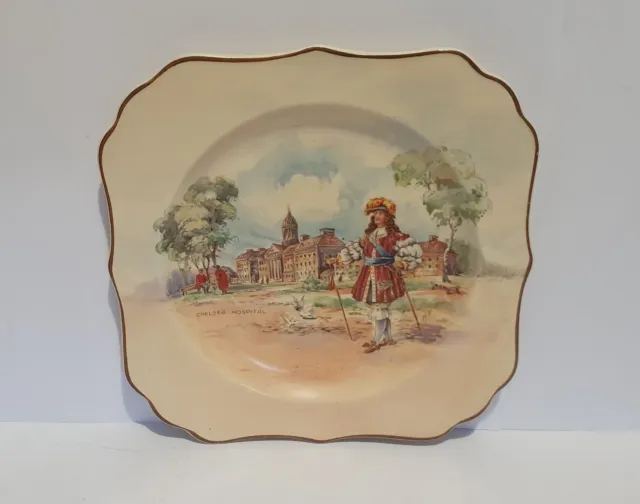 Royal Doulton Series Ware " Historic England "  Square Cake Plate