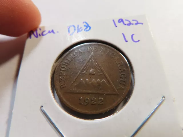 D68 Nicaragua 1922 Centavo