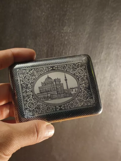 Ottoman Silver Niello Van Tobacco Case - Unique Scene - Master Hankiyan
