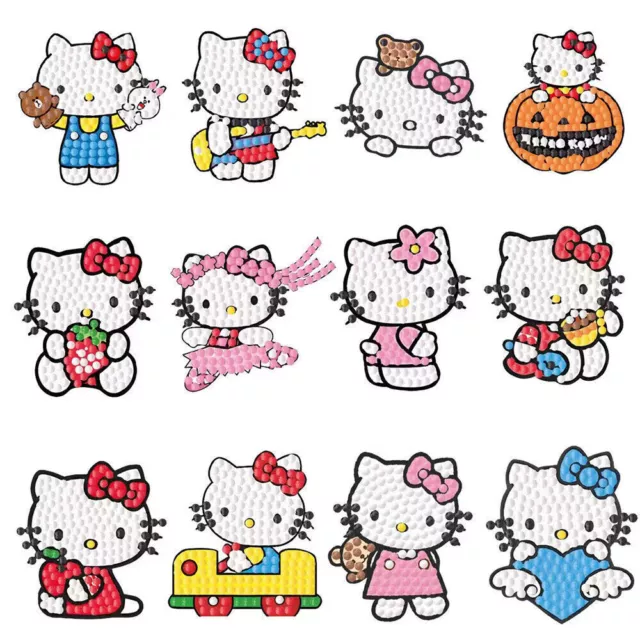 Hello Kitty Diamond Painting Stickers Kit For Kid Arts And Crafts Children Toys/